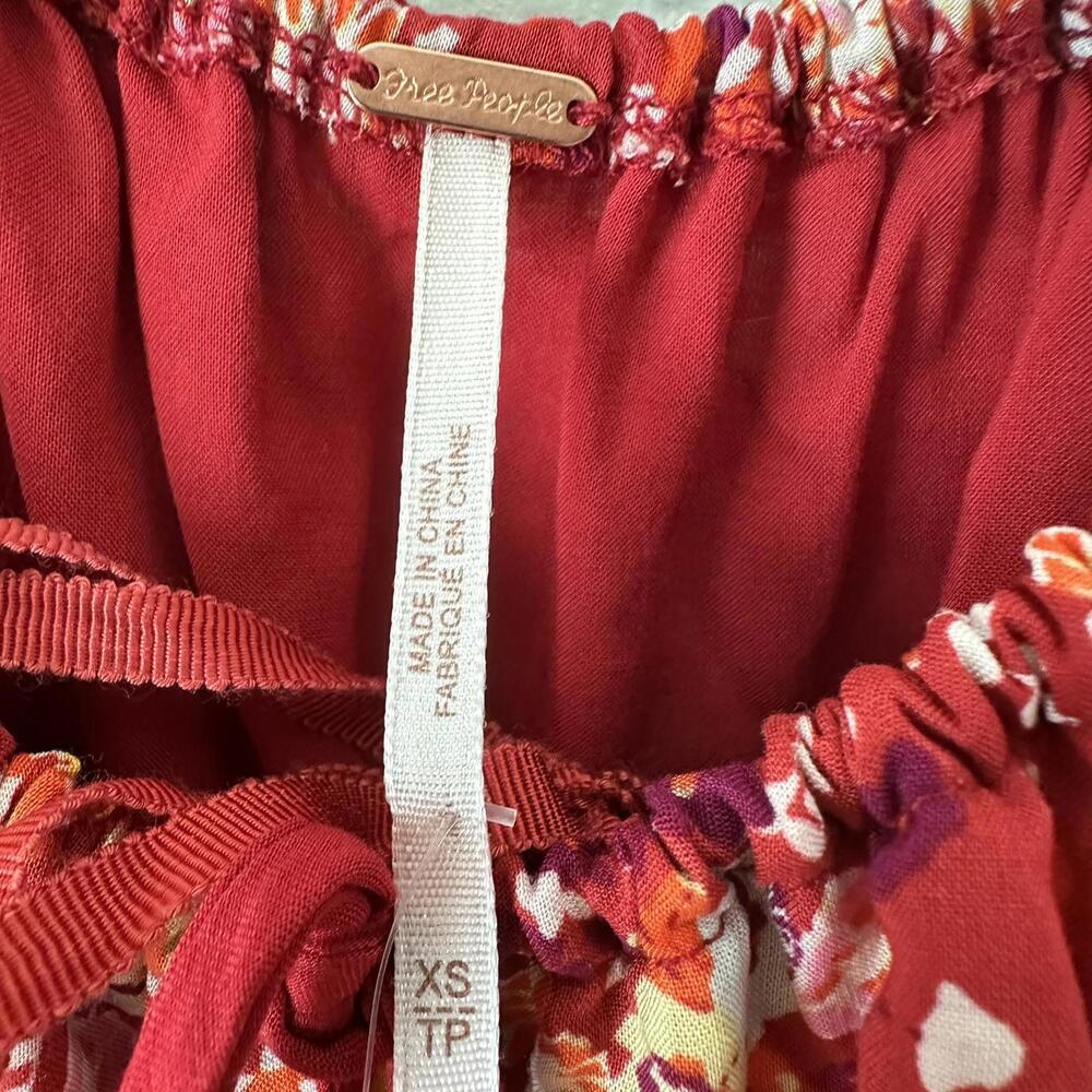 NWT Free People Daisy Babe Cropped Tank Burnt Orange Size XS - Picture 7 of 8